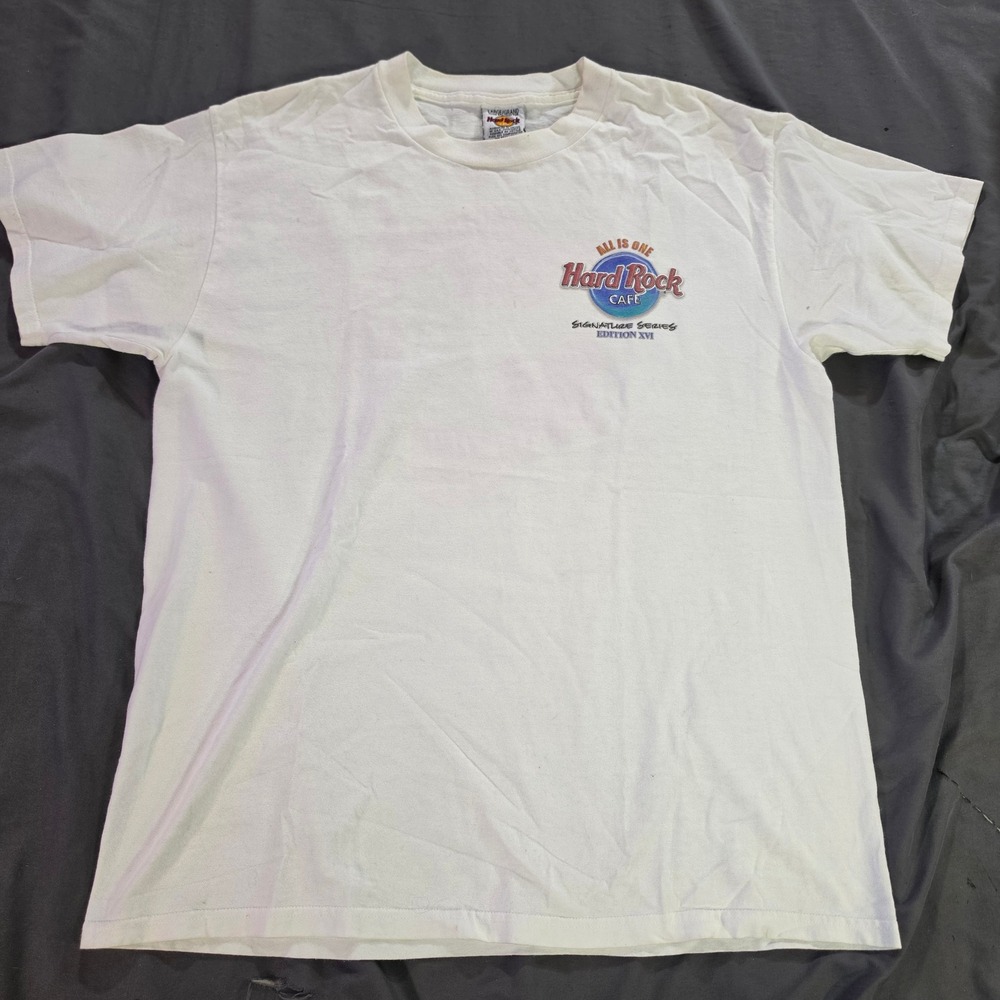 Vtg 2000 Hard Rock Cafe Santana Signature Series Edition XVI Graphic T-Shirt L